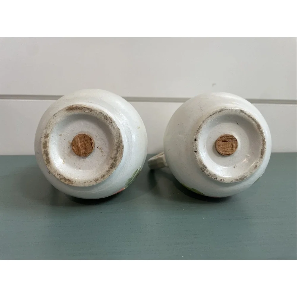 Salt And Pepper Shakers Floral‎ Hand Painted